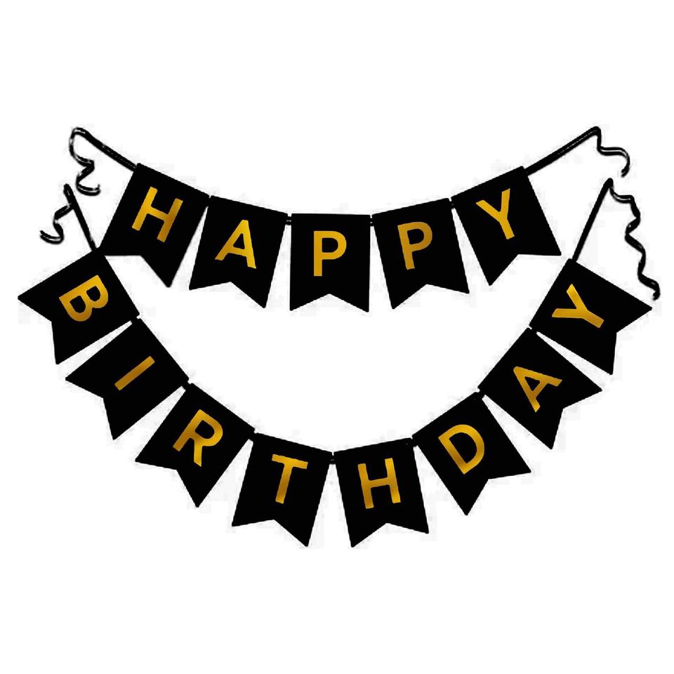 Complete Birthday Decoration Set – Happy Birthday Banner, Balloons, Foil Curtains, and Star Foils