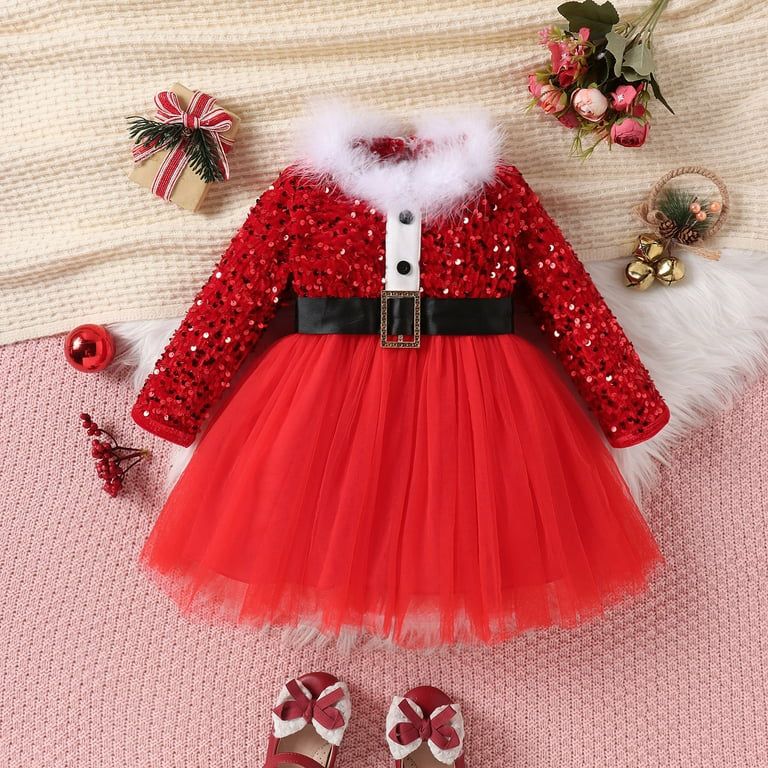 Baby’s Festive Christmas Frock – Adorable Holiday Outfit!