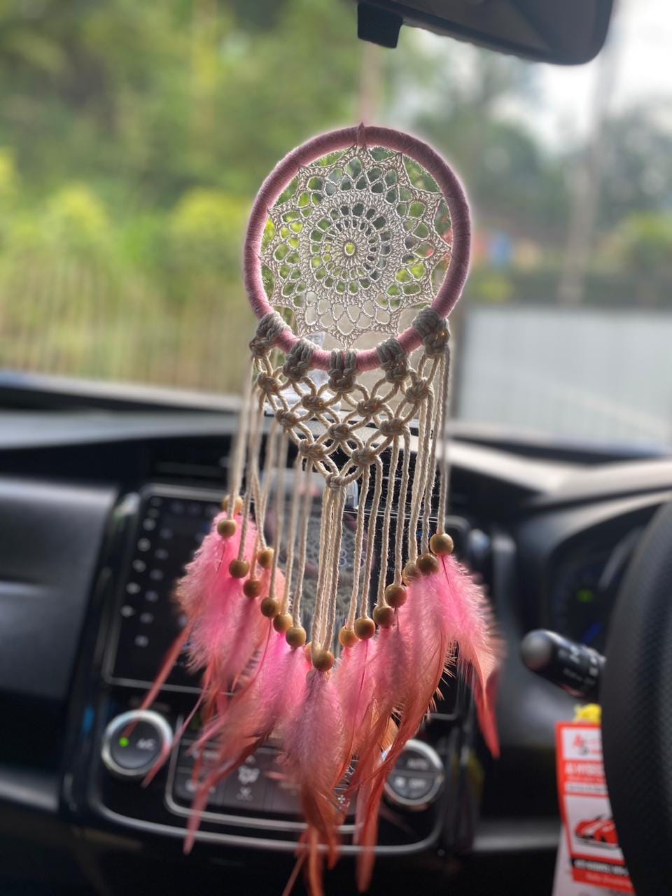 Macrame Car Mirror Hanger