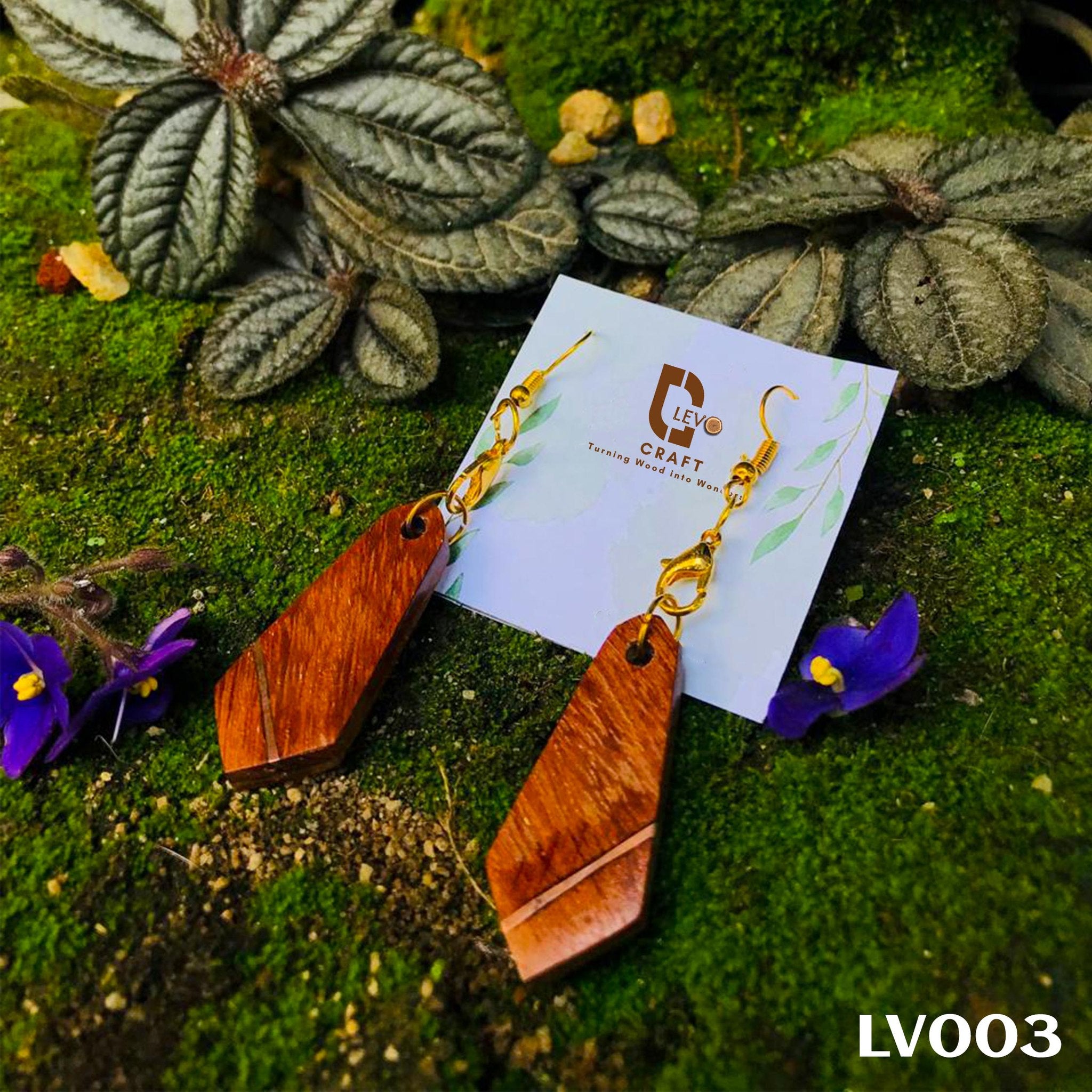 Handmade Wooden Earrings – Natural Elegance