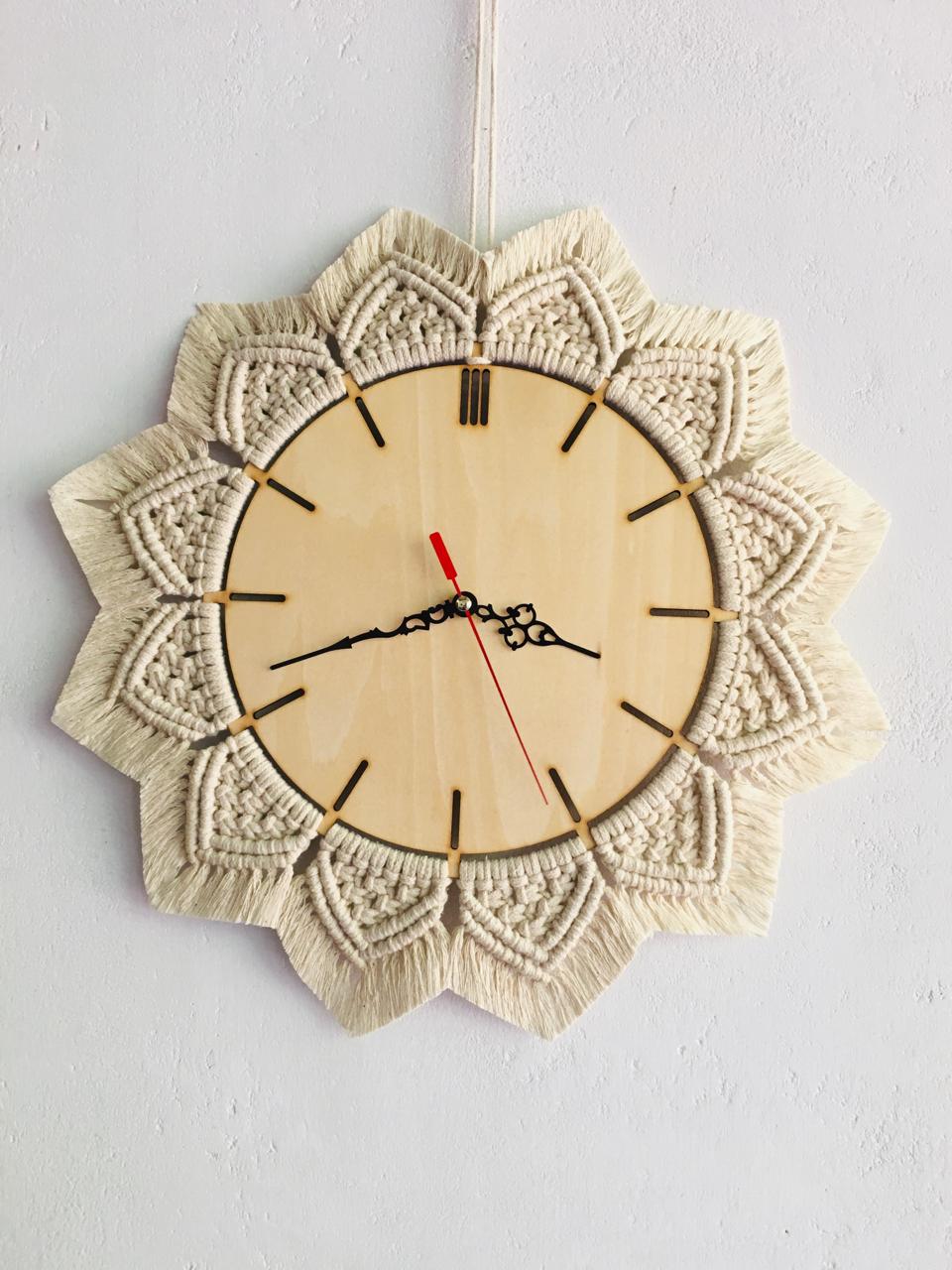 Macrame Wall Clock