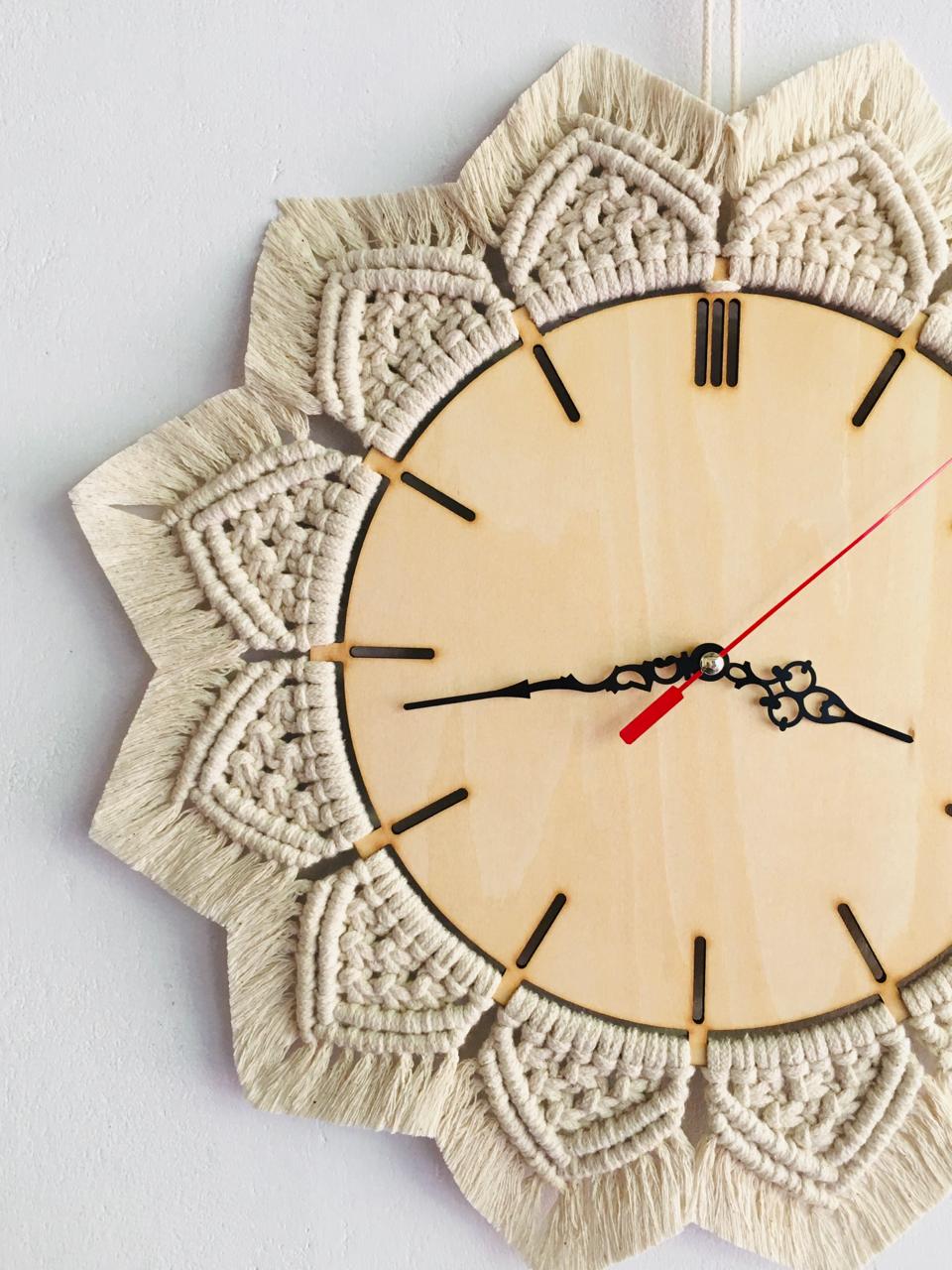 Macrame Wall Clock