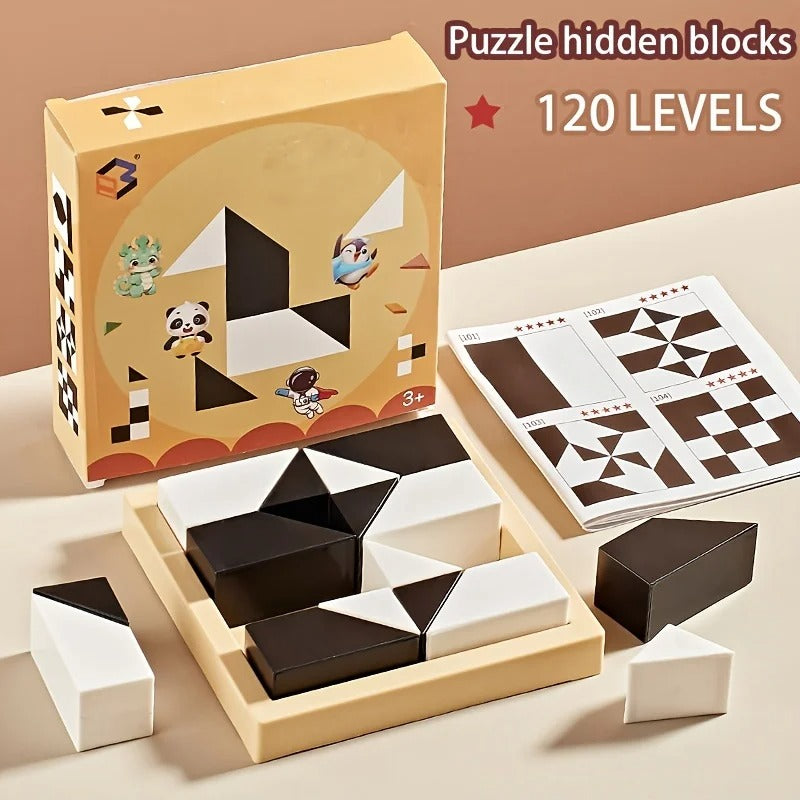 120 Level Hidden Block Puzzle: 3+ Years, ABS Material