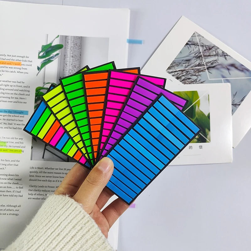 300 Sheets New Transparent Rainbow Sticky Notes School Supplies