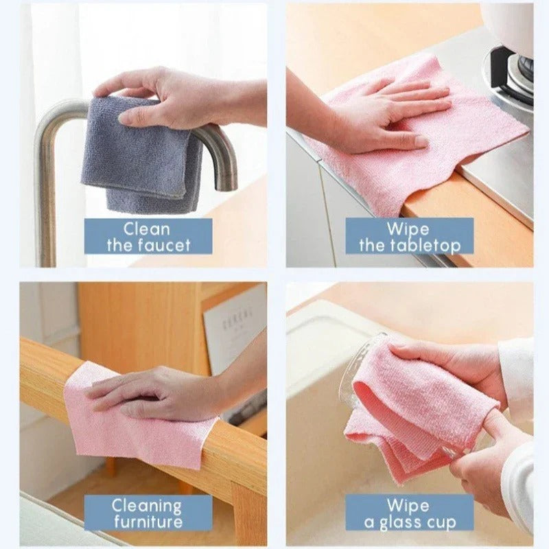 Reusable Microfiber Kitchen Towels – 20 Sheets